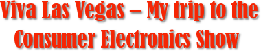 Viva Las Vegas – My trip to the Consumer Electronics Show