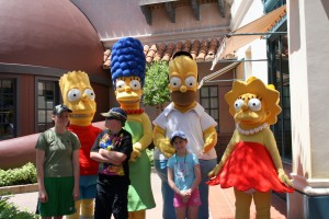 The Simpsons and some shady characters